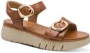 Tamaris Comfortabele leren sandalen met sleehak Vrouwen Bruin 38