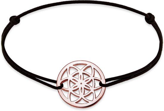 Elli Armbanden ornament levensbloem floral 925 zilver Rozegoud