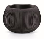 Prosperplast BETON BOWL / bloempot met inzet / Zwart