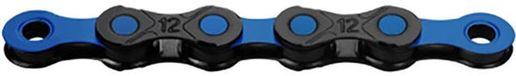 KMC DLC12 Waxed 12 Speed Chain, Zwart/Blauw, 126 Link
