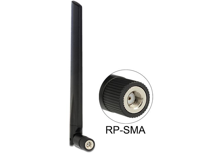 DeLOCK WLAN Antenne - 3 - 5 dBi - Zwart - DLCK-88898