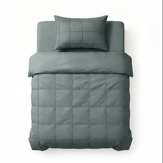 Sleeptime Check Pintuck Groen 140 x 220 cm