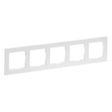 Legrand 765185 SEANO+ 5-voudig frame, halogeenvrij thermoplast, ultrawit