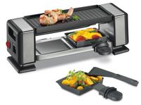 Merkloos Severin Raclette - Vista2 Plus - Voor 8 personen - Grijs - Grillplaat met antiaanbaklaag