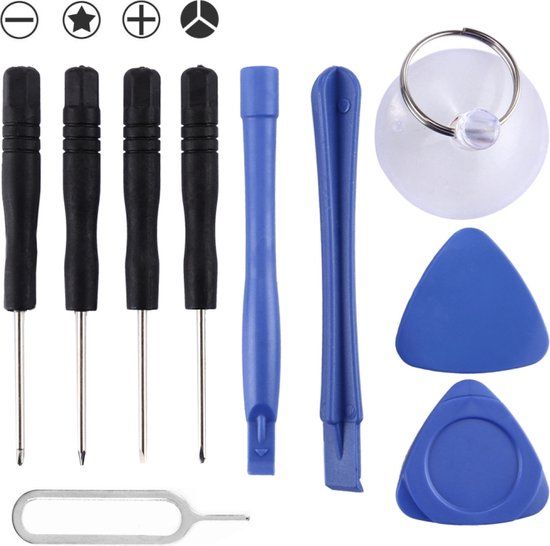Smartphone Tablet Micro Screwdriver Set - 10 Piece Repair Kit - For iPhone, Samsung, Laptop - 4 Screwdrivers