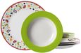 Servies Doppio Shanti, 8-delig, porselein, multicolore