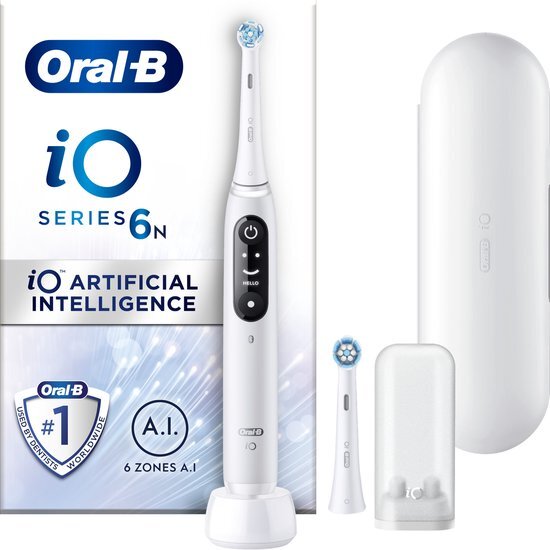 Oral-B Oral- iO 6N Elektrische tandenborstel, Bluetooth, wit