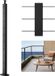 VEVOR Kabelleuningpaal, 914x50,8x50,8 Mm, Kabelleuningpaal voor Trapleuning, voorgeboorde Horizontale Gaten, Roestvrij Staal Sus304, voor Leuning, Balustrade, Zwart
