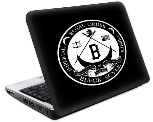 MusicSkins MS-BLSC10021 - Universele telefoonhoes - Zwart/Wit - Vinyl
