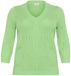 KAFFE CURVE KAFFE Vrouwentrui Carlie Lange Mouw V-hals Alpacawol Lichtgroen S