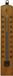 Merkloos / Sans marque Thermometer buiten hout - 20 x 4 cm - Buitenthermometers