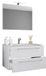 VCM meuble de salle de bain 3 pièces avec lavabo et miroir - Blanc - 60 cm de large