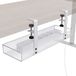KD Essentials – Kabelhouder voor op het bureau, wit | M, gaasontwerp, kabelorganizer/kabelmanagement