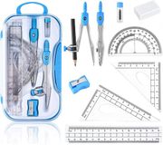OEM Bol Geometrie Kompas Kit - Wiskunde set - Studenten benodigdheden - 10 stuks - Blauw