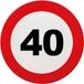 Funny Fashion Bol Feestbordjes 40 jaar stopbord