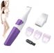 Sans marque Tondeuse bikini sans fil - Épilateur pour femmes - Coupe de précision - Fonction 2-en-1 - 3 sabots de coupe - Violet