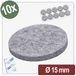 Quadrios 26SA102 Patins en feutre auto-adhésifs, Rond Gris (Ø x h) 15 mm x 4 mm 10 pièce(s)