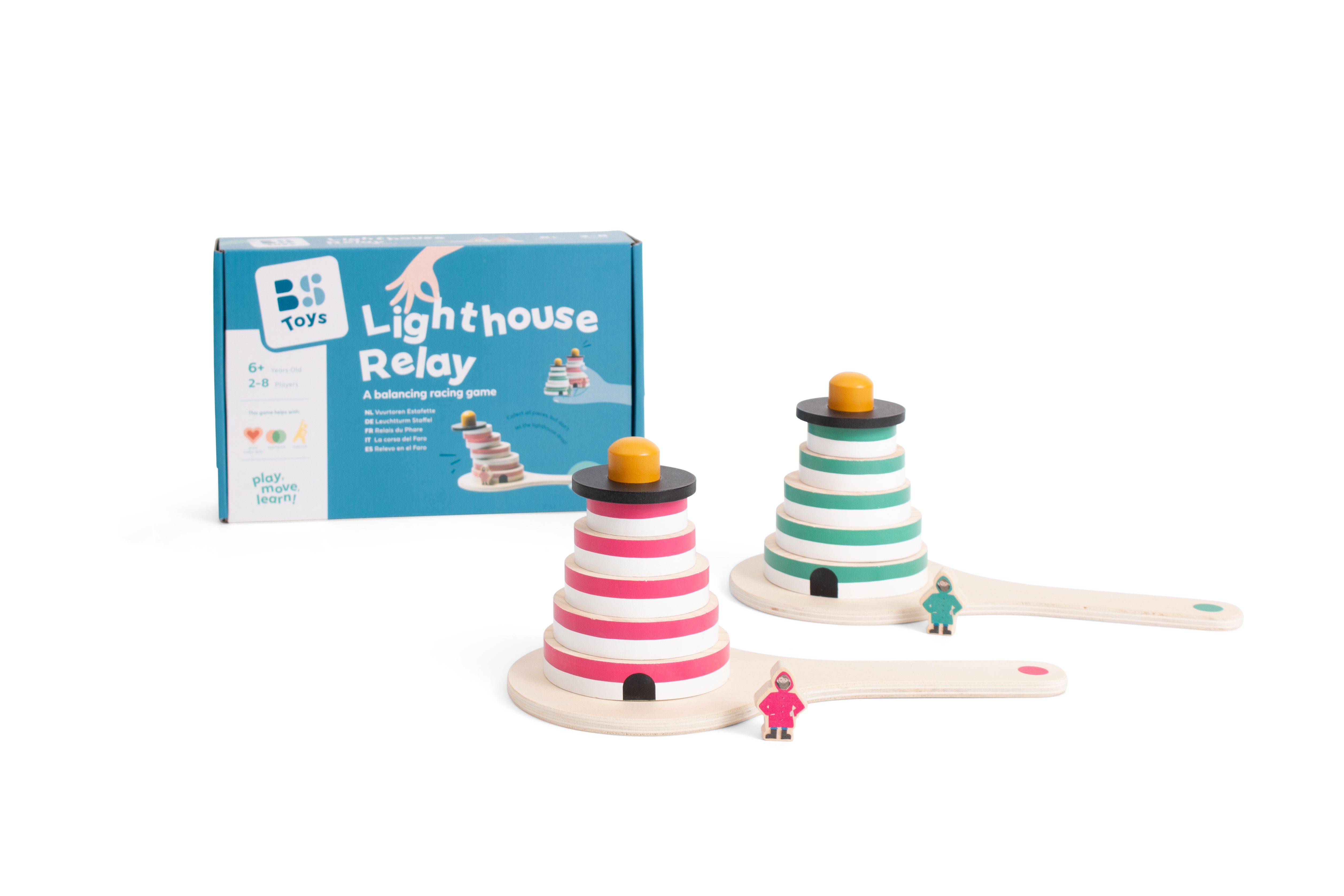 BS Toys BS® Vuurtoren Estafette - Hout - 8717775444459
