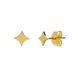 Lucardi Dames Zilveren goldplated oorknoppen voor dames - Oorbellen - 925 Zilver - Goudkleurig