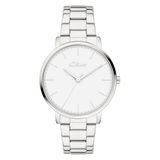 s.Oliver dameshorloge - 34 mm - flache, zeitlose, alltagstaugliche, analoge horloge voor dames met kwartswerk - 3 ATM waterdicht - krasbestendig - cadeau-idee