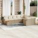 Maison Exclusive - Ensemble de meubles de jardin 10 pièces avec canapé et coussins, beige, en polyrotin
