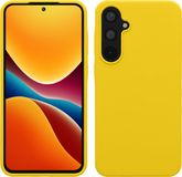 kwmobile telefoonhoesje geschikt voor Samsung Galaxy A55 5G - Hoesje met siliconen coating - Smartphone case in stralend geel