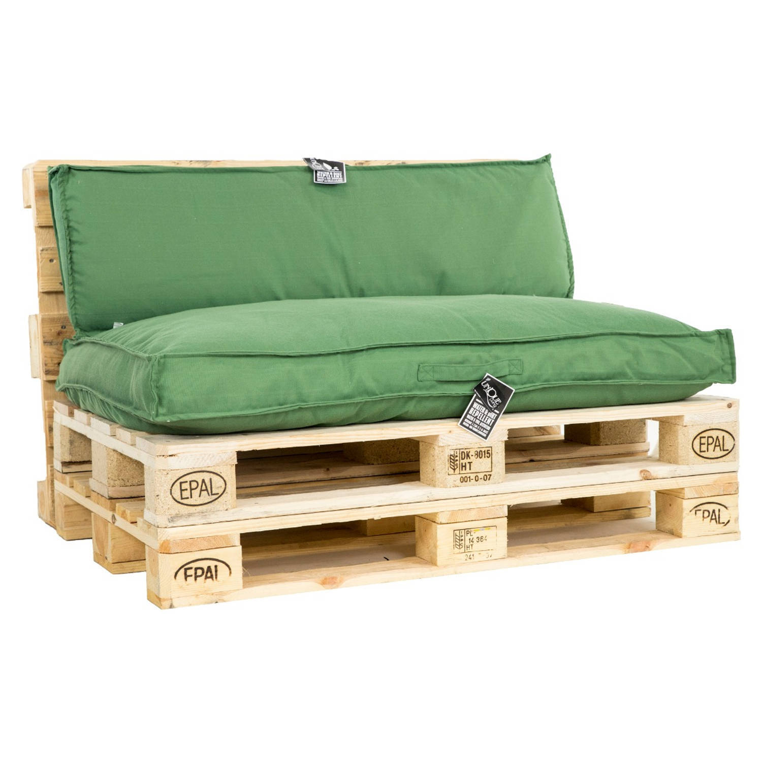 Unique Living Palletkussen Luana Haag Groen - 120x80 cm