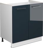 Vicco Fame-Line Keukenkast – 80 cm, WB Antraciet Donkerblauw hoogglans