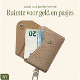 AVY Leren Hoesje Geschikt voor Apple iPhone 18 Pro Max | Met Magnetische Kaarthouder | Compatibel met MagSafe | Leather Case met Wallet | Beige
