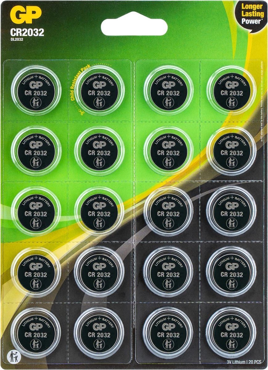GP Batteries cr2032 batterij lithium 20 pack