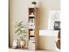 HOMCOM Bibliothèque, étagère à livres, meuble de rangement avec tiroir placard compartiments ouverts, 30 x 24 x 158 cm naturel