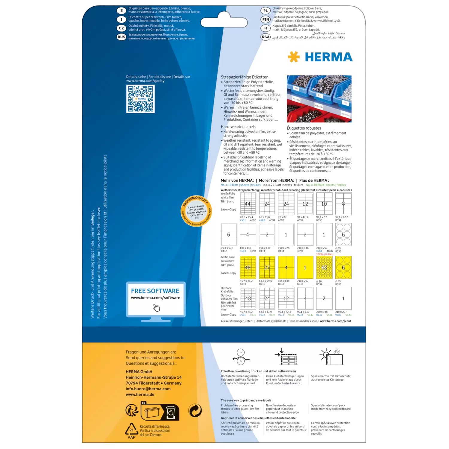 HERMA 8332 Adreslabels Wit