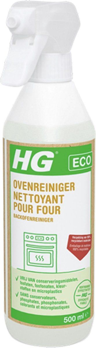 Merkloos HG ECO Ovenreiniger - 500 ml - Verwijdert Snel & Effectief - Duurzaam & Ecologisch