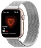 Wigento Honor Vervangingsband van metaalgaas in Milanese stijl, zilverkleurig, voor de Honor Watch 5, met magnetische sluiting
