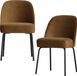 WOOOD BePureHome Vogue Eetkamerstoel - Fluweel - Honinggeel - Set van 2