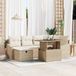 Maison Exclusive - Ensemble de jardin 7 pièces, beige, en polyrotin