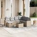 Maison Exclusive - Ensemble de meubles de jardin 8 pièces avec canapé et coussins, beige, en polyrotin