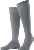 FALKE Energizing Cotton met compressie katoen kniekousen heren grijs - maat 43-44