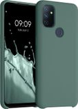 kwmobile hoesje geschikt voor OnePlus Nord N100 - Hoesje met siliconen coating - Smartphone case in dennengroen