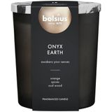 Bolsius geurkaars zwart houtachtig (75 branduren)