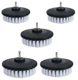 Brosse de nettoyage souple - 10,2 cm - Blanc - Lot de 5 - Manche à changement rapide