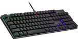 Cooler Master SK652 Mechanisch toetsenbord AZERTY FR, standaardformaat, zwevende toetsen met laag profiel, rode schakelaars, RGB-achtergrondverlichting per toets, bedraad (USB Type-A), compatibel met pc en MacOS - metaalgrijs