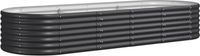 vidaXL Plantenbak 224x80x36 cm gegalvaniseerd staal antracietkleurig