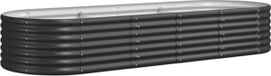 vidaXL Plantenbak 224x80x36 cm gegalvaniseerd staal antracietkleurig