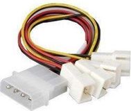 Akasa Y-kabel PC-ventilator [4x PC-ventilator stekker 3-polig - 1x IDE-stroomstekker 4-polig] 15.00 cm Zwart, Rood, Geel
