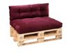 Traumnacht Outdoor Palletkussens, 2-delige Set, Zit- en Rugkussen, Bordeauxrood, Weerbestendig en Comfortabel