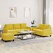 Maison Exclusive - Ensemble de canapés 3 pièces avec coussins en velours jaune