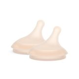 Suavinex Zero.Zero™ Light Flesspenen – Snel Doorstroom (L) – Beige – Vanaf 6m+ – 2 Stuks