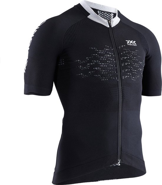 X-BIONIC The Trick G2 Fiets Jersey Korte Mouwen Doorlopende Rits Heren, black melange