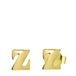 Lucardi Dames Plated oorbellen letter - Oorbellen - Cadeau - Staal - Goudkleurig